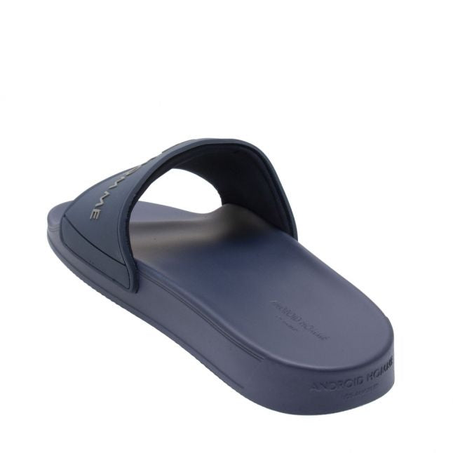 Mens Navy Logo Slides