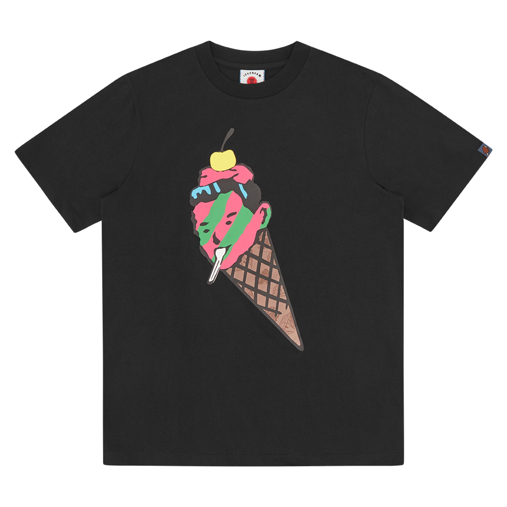 Mens ICECREAM Black Cone Man S/s T Shirt