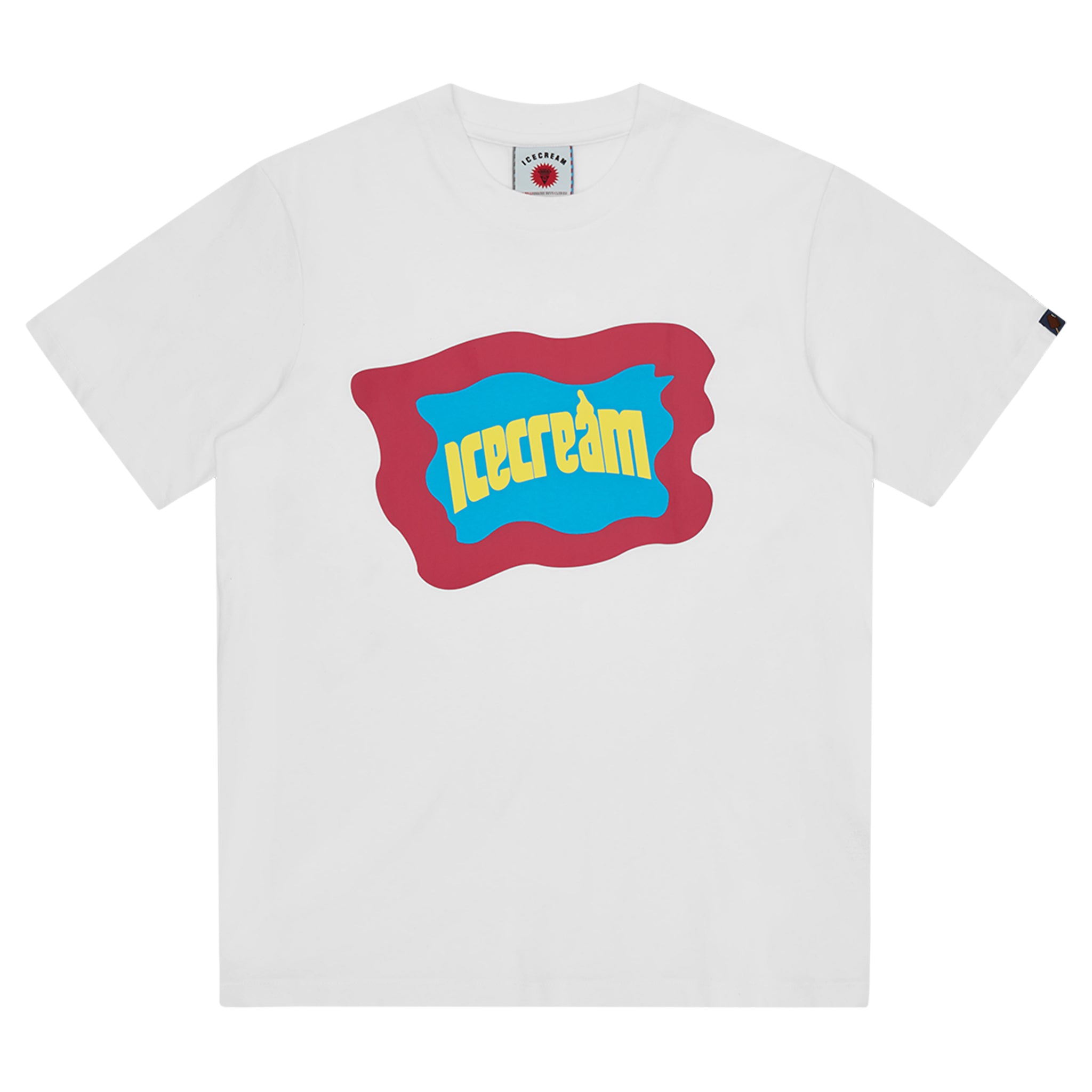 Mens ICECREAM White Block Logo S/s T Shirt