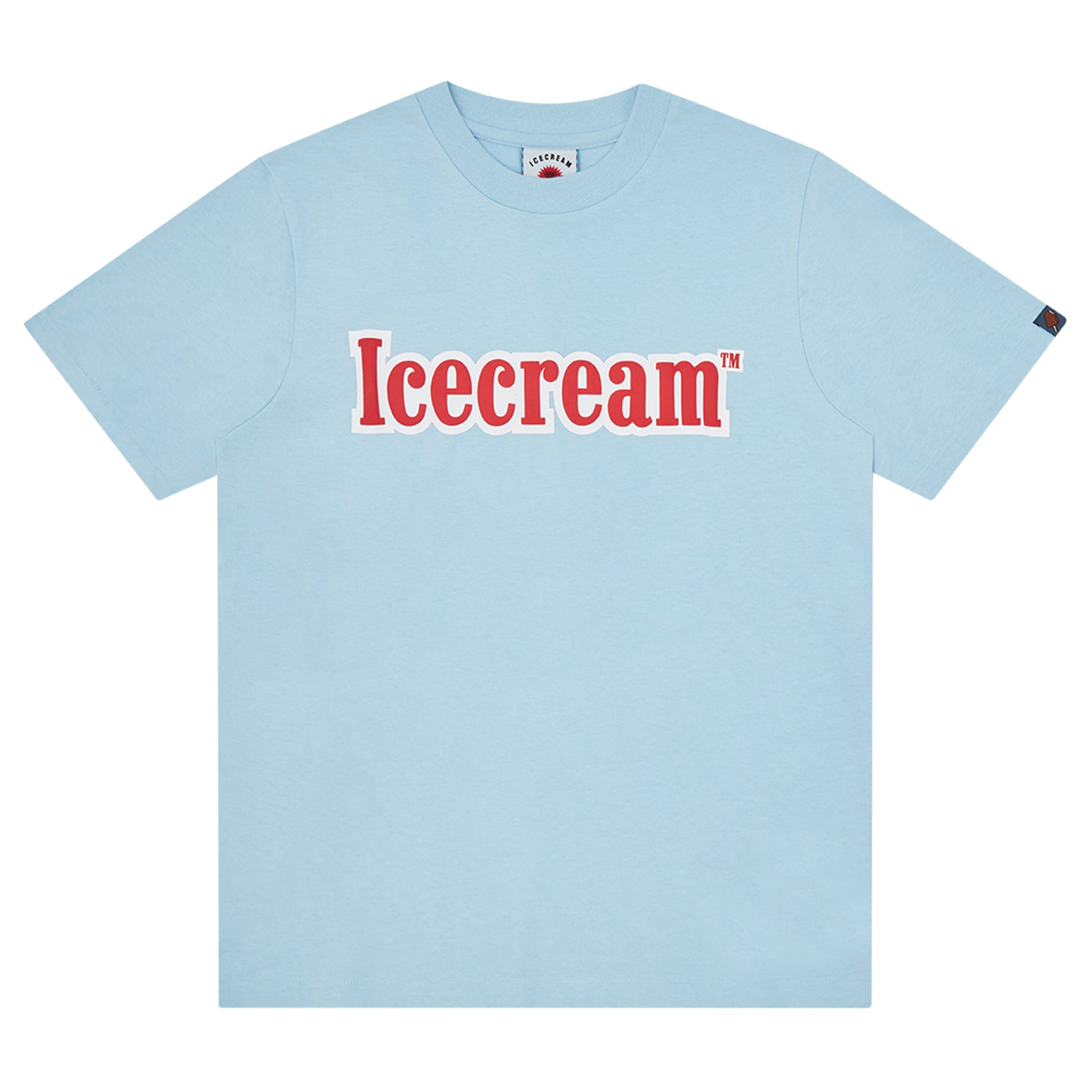 Mens ICECREAM Blue Puff Print ICECREAM S/s T Shirt