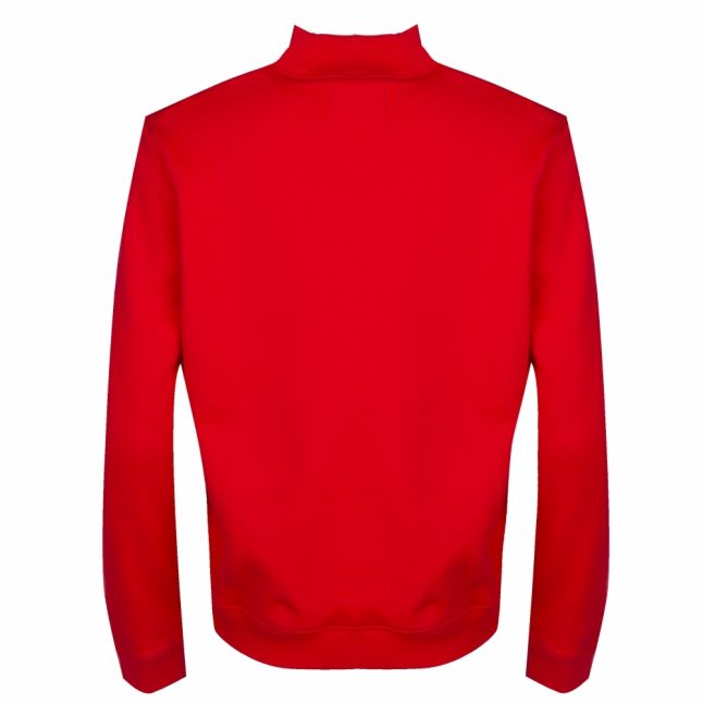 Womens Racing Red Satin Box Crew Neck Sweat Top