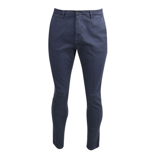 Mens Navy Zeumar Hyperflex Slim Chinos