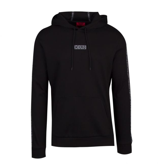 Mens Black Dercolano Hooded Sweat Top