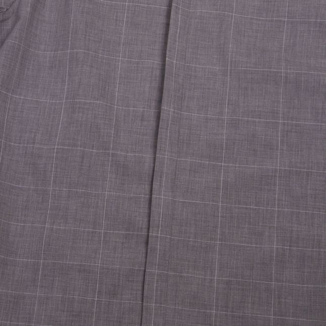 Mens Grey Etran Check Extra-Slim Fit L/s Shirt