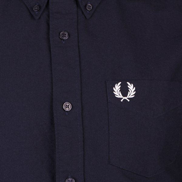 Mens Navy Oxford S/s Shirt