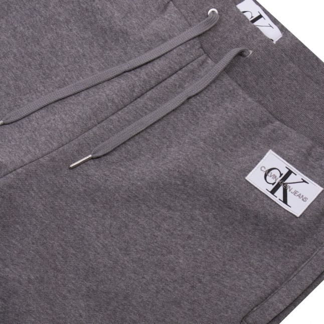 Womens Mid Grey Heather Monogram Badge Sweat Pants