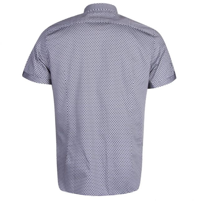 Mens Navy Gudvu Geo S/s Shirt