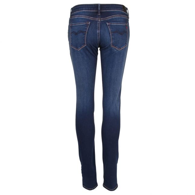 Womens Blue Mid Rise Luz Skinny Fit Jeans