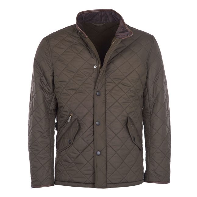 Mens Barbour Olive Powell Quilted Jacket