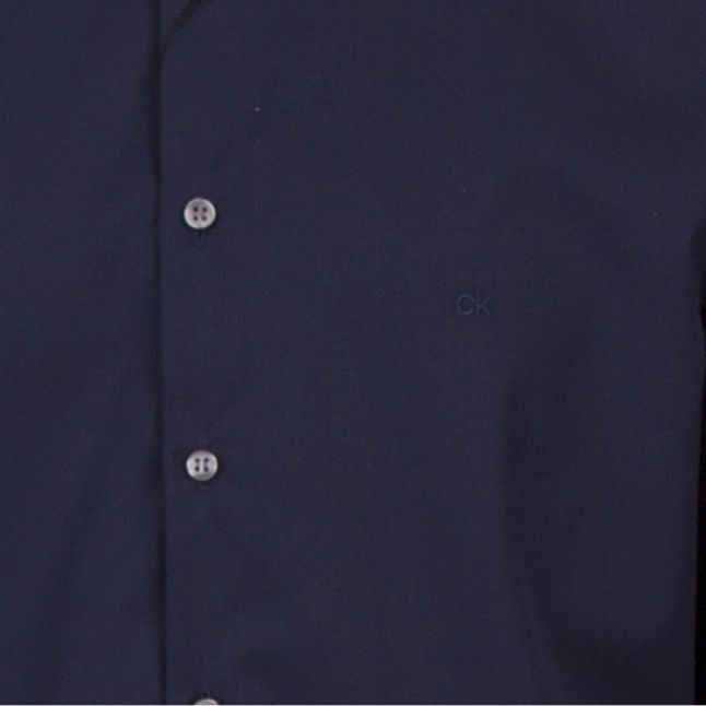 Mens Mightnight Blue Contrast Slim Fit L/s Shirt