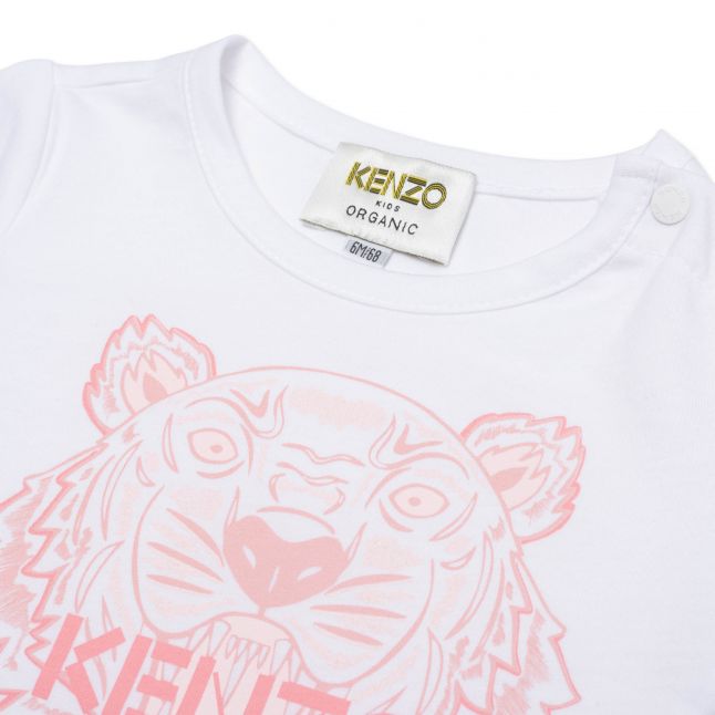 Baby White/Pink Tiger B1 S/s T Shirt