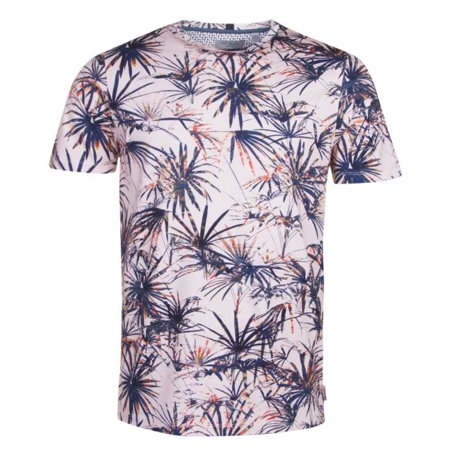 Mens Mid Orange Yorkii Tropical Print S/s T Shirt