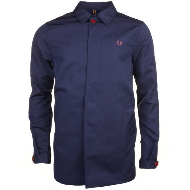 Mens Blue Granite Bonded Caban Mac Jacket