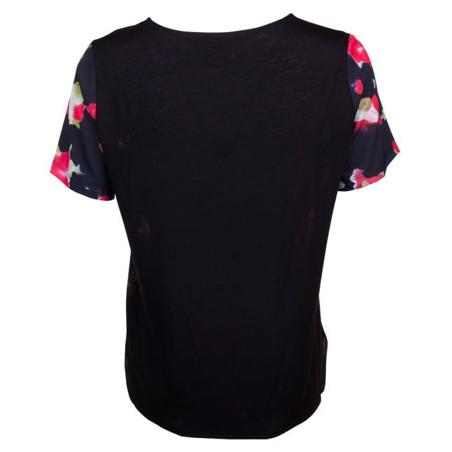 Womens Black Multi Bella Crepe Light Top