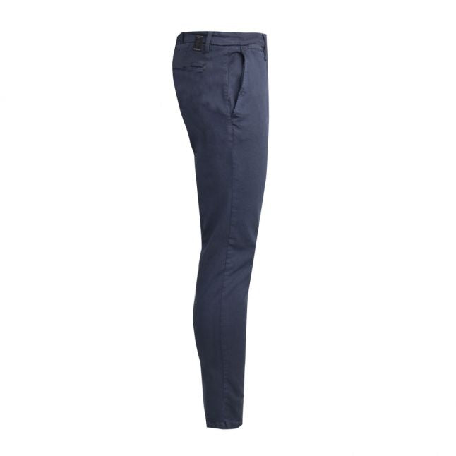 Mens Navy Zeumar Hyperflex Slim Chinos