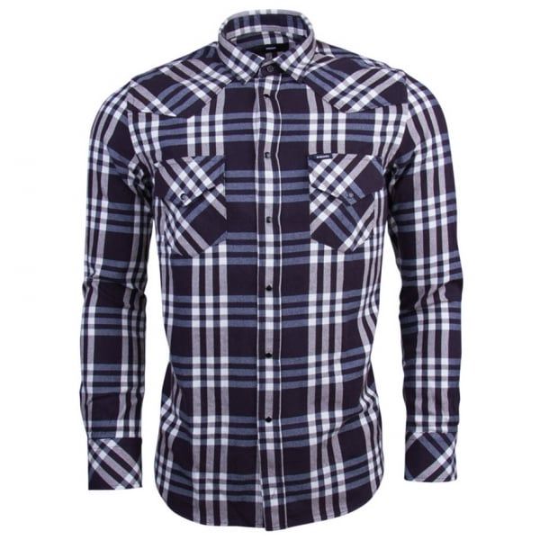 Mens Navy S-East-Long L/s Shirt