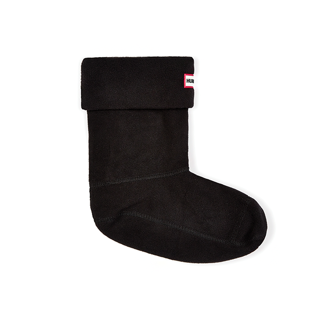 Kids Black Fleece Wellington Socks