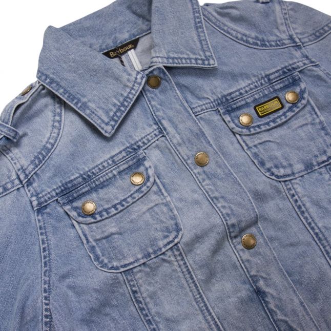 Womens Bleached Durness Casual Denim Jacket