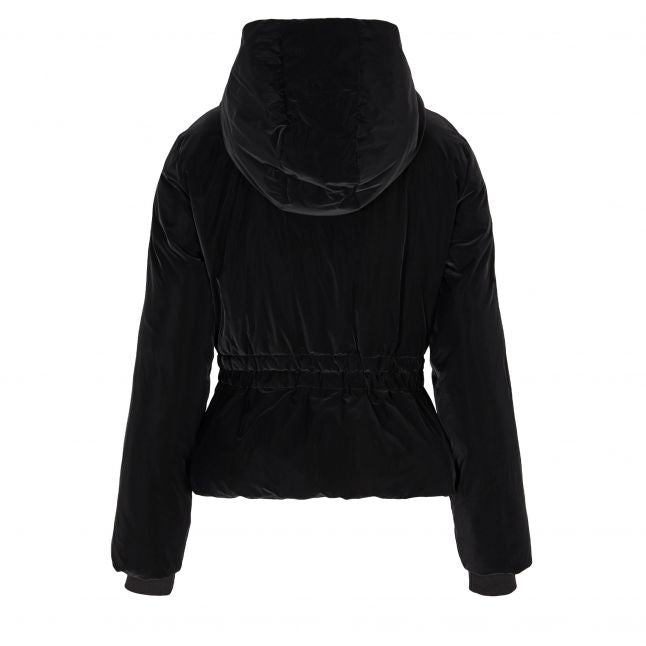 Womens Black Peached Padded Jacket