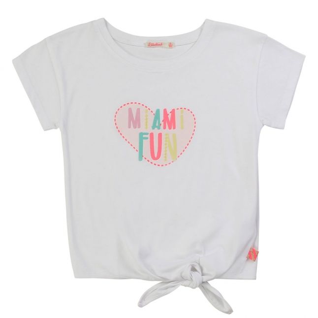 Girls White Miami Fun S/s T Shirt