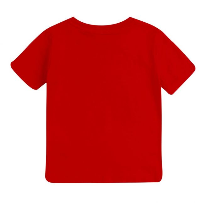 Boys Bright Red Centre Logo S/s T Shirt