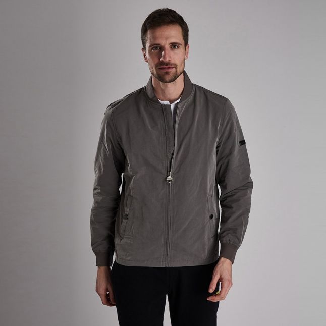 Mens Grey Bolt Zip Through Jacket