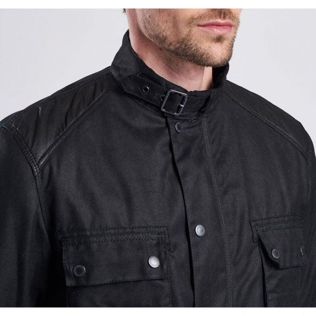 Mens Black Weir Waxed Jacket