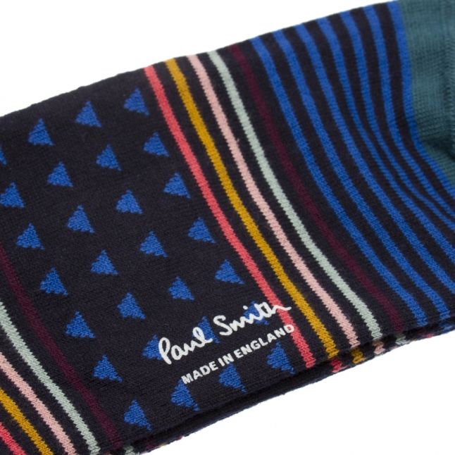 Mens Navy Jack Stripe Socks