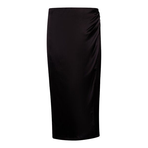 Womens Blackout Inu Satin Midi Wrap Skirt