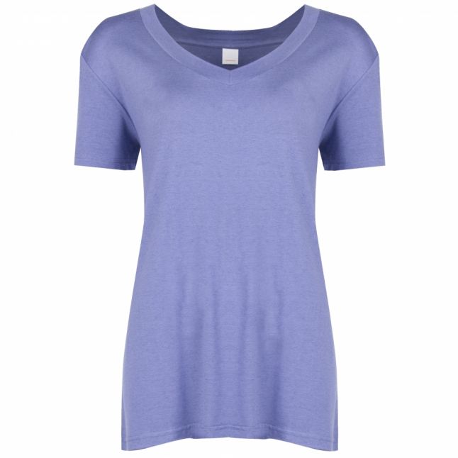 Casual Womens Blue Taover V Neck S/s T Shirt