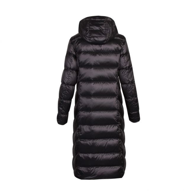 Womens Black Leah Padded Hooded Coat