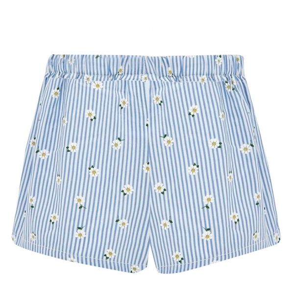 Infant Blue Daisy Stripe Shorts