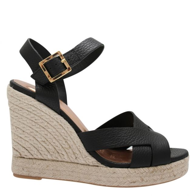 Womens Black Sellana Espadrille Wedges