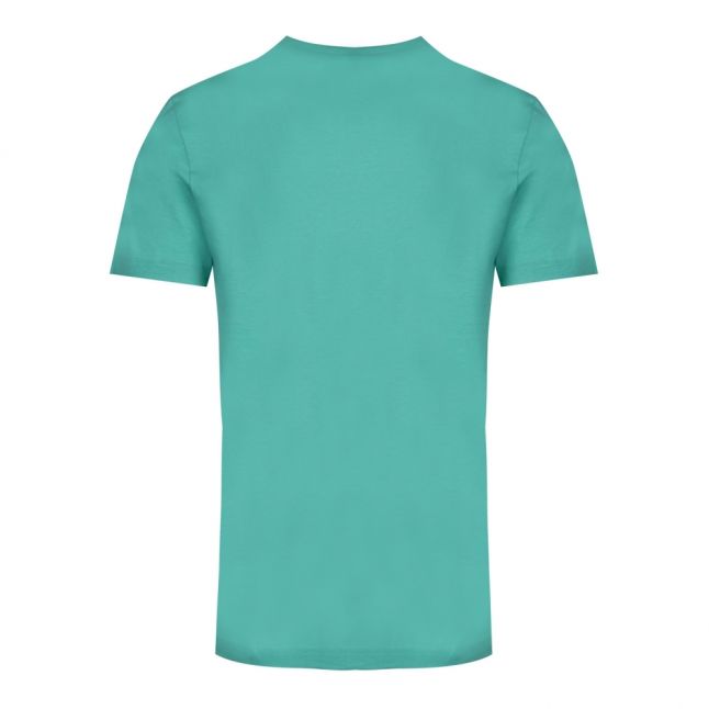 Athleisure Mens Green Tee Curved Logo S/s T Shirt