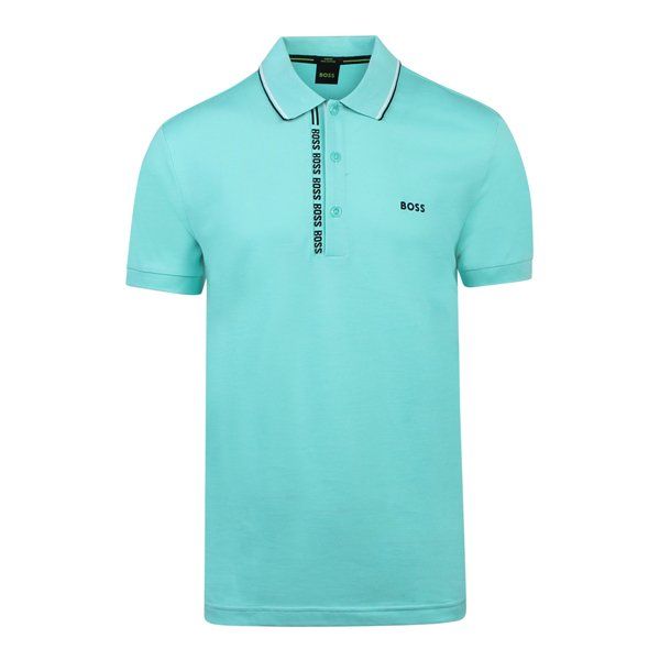 Mens Green Paule 4 Slim S/s Polo