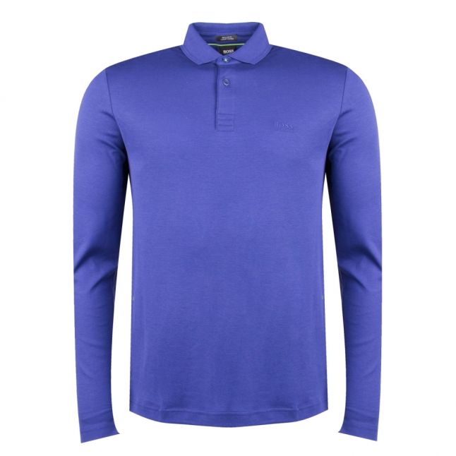 Athleisure Mens Dark Blue Pirol L/s Polo Shirt