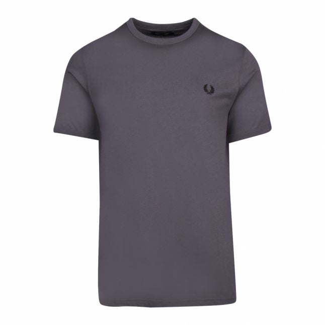 Mens Charcoal Ringer S/s T Shirt