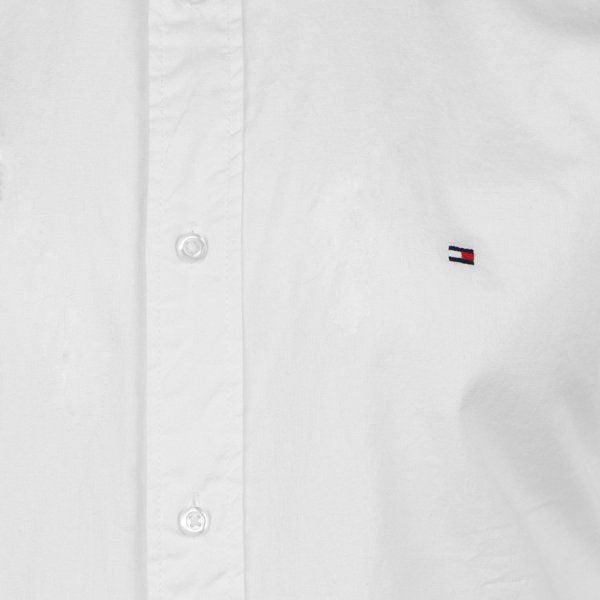 Mens White Flex Poplin Reg Fit S/s Shirt