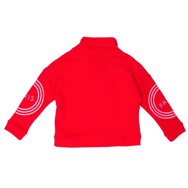 Girls Red Logo 2 Sweat Top