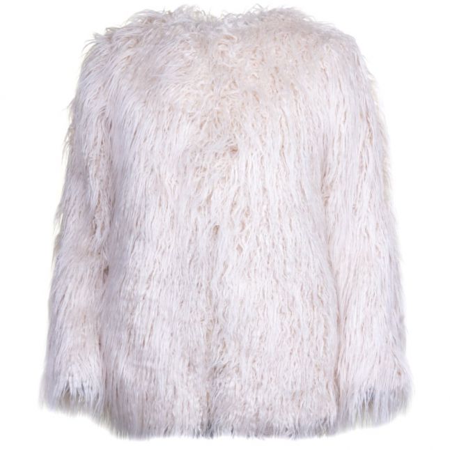 Womens Classic Cream Marissa Faux Fur Coat