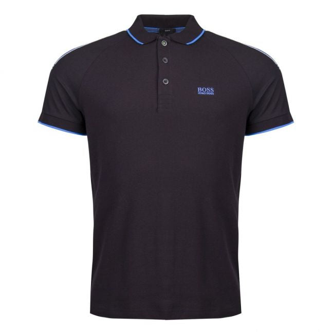 Athleisure Mens Black Paule 3 Slim Fit S/s Polo Shirt