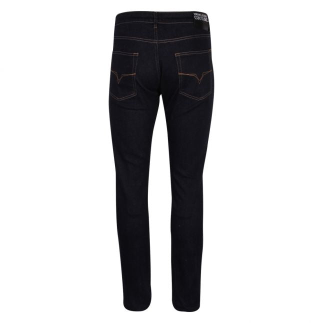 Mens Indigo Branded Skinny Fit Jeans