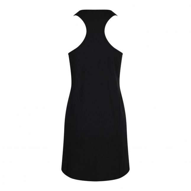 Womens Black/White Tape Lounge Tank Dress