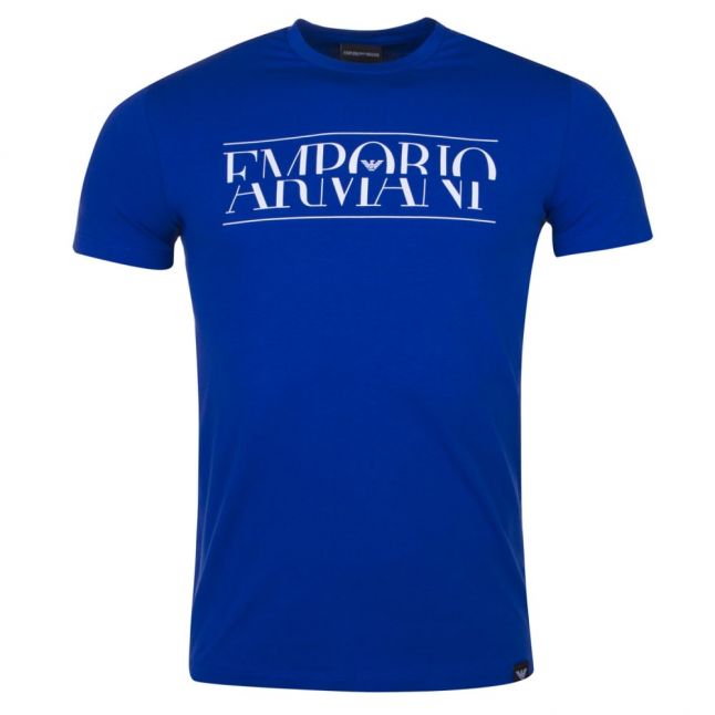 Mens Blue Chest Logo S/s T Shirt