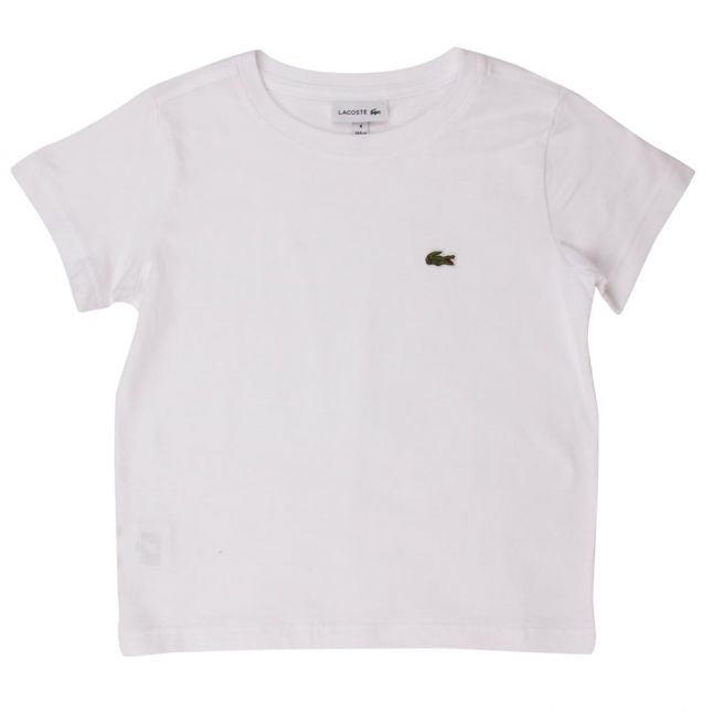 Boys White Basic S/s Tee