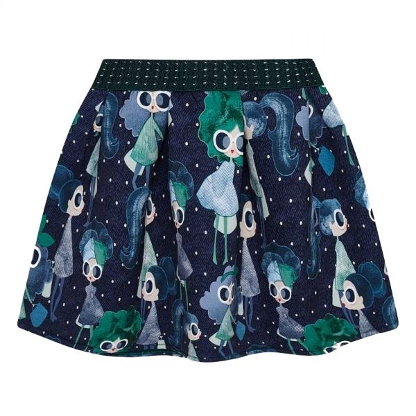 Girls Green Doll Skirt