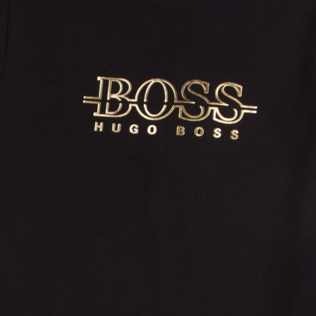 Boys Black/Gold Branded S/s T Shirt