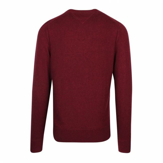 Mens Tawny Port Heather Cotton Cashmere Knitted Jumper