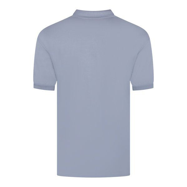 Mens Greyish Blue Zebra Badge Reg. Fit S/s Polo