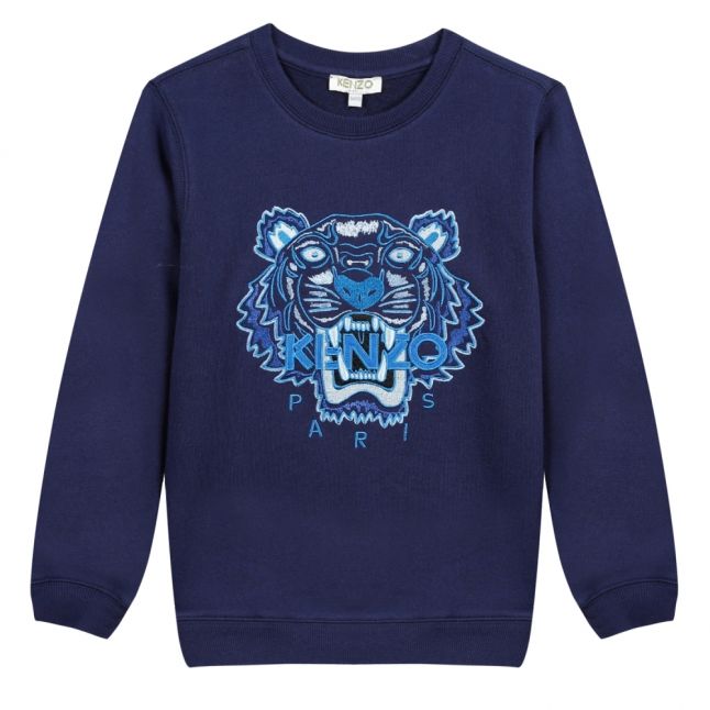 Boys Navy Tiger Sweat Top